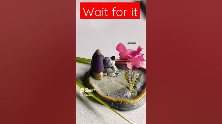 🤑 with white cement i made this incense holder #diy