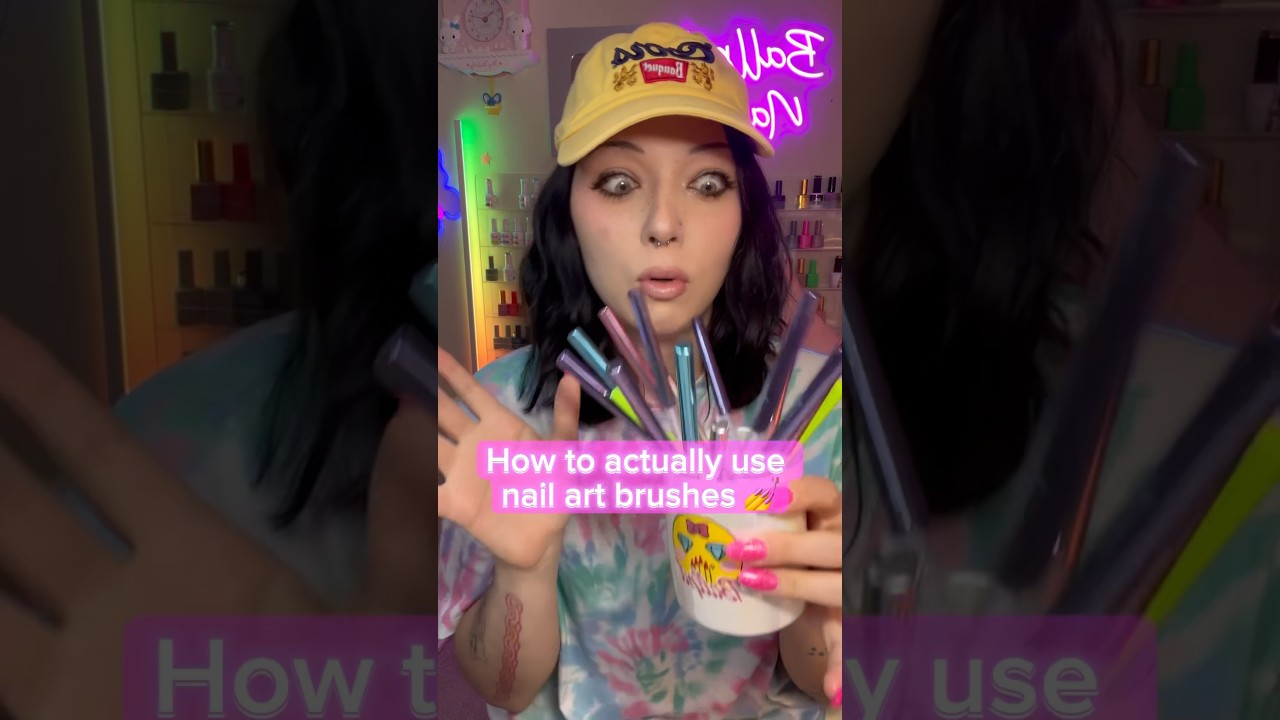 You&rsquo;re using nail art brushes wrong 💅 #naildesign #shorts #nailart #nailtutorial #nailartist #nails