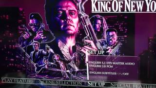 King Of New York 1990 Steelbook Arrow Video Menu Screens And Packaging Preview
