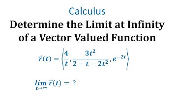 Determine the Limit at Infinity of a Vector Valued Function