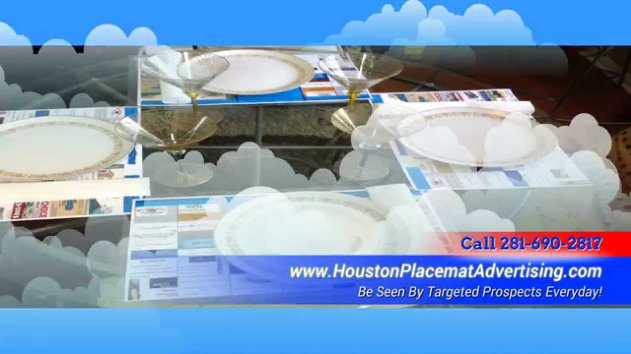 Houston Tabletop Restaurant Affordable Advertising with Placemats 281