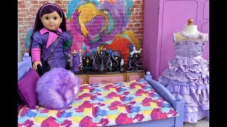 American Girl Doll Disney Descendants Mal's Bedroom!