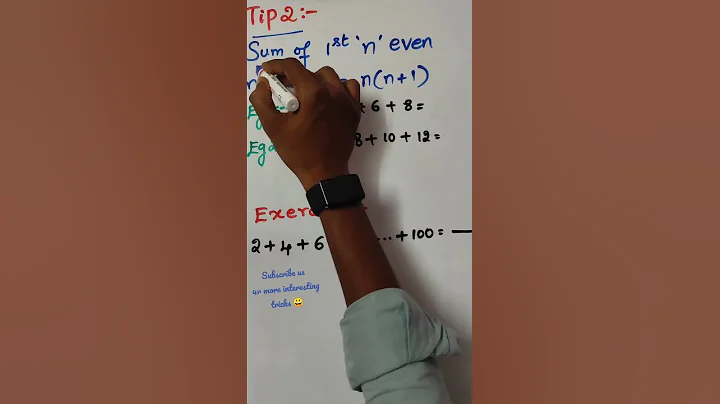 Short Maths || Sum of 1st n even numbers #shorts || SpeedMaths || Competitive Exams || SSC || CGL