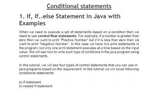 Java Control Flow Statements