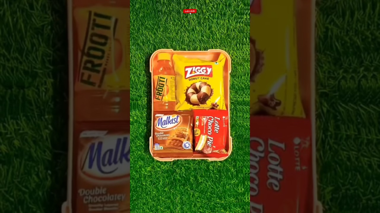 Surprise Chocolate Donut, Choco Pie, Biscuits and Frooti Mango Drink Lunch Box Ideas 🥰 😋