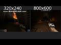 Quake 2 320x240 vs 800x600