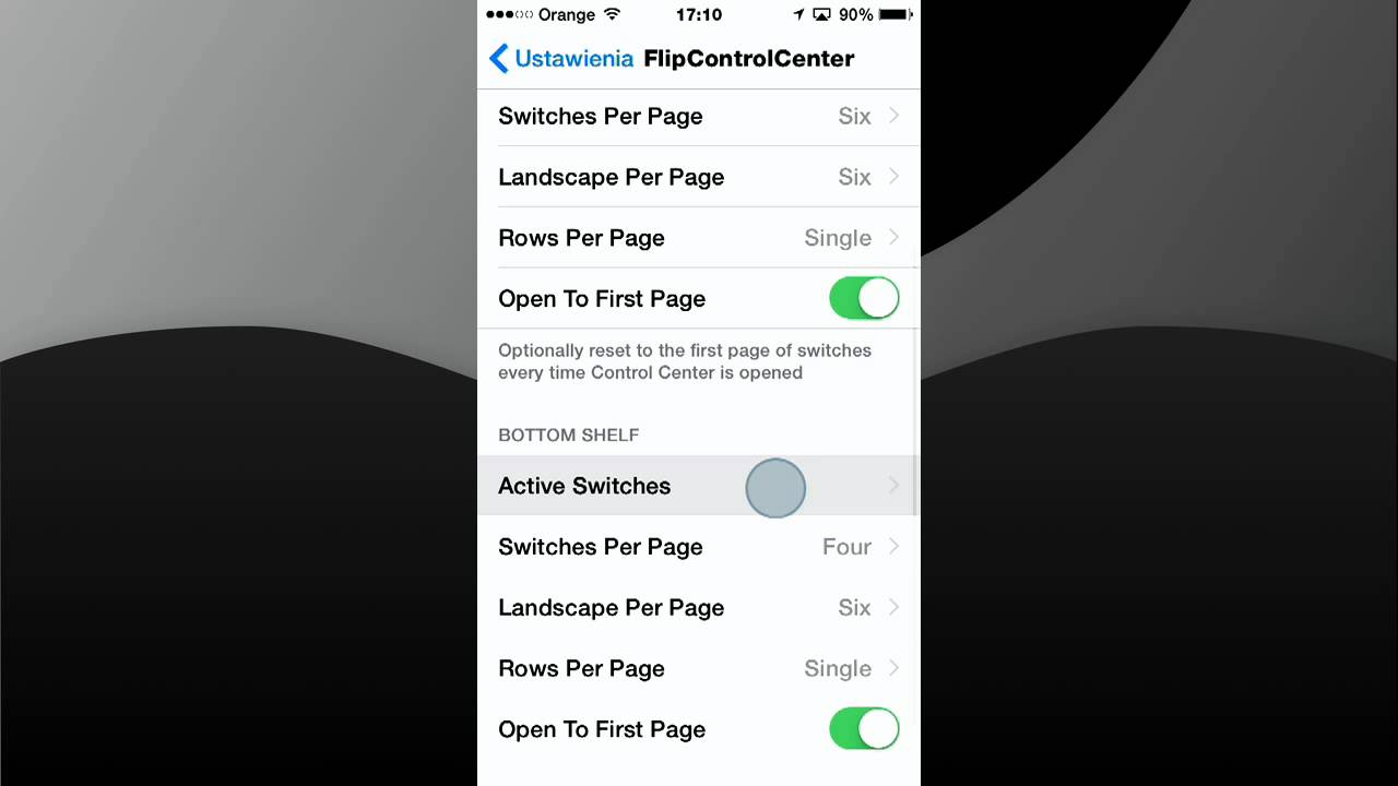 iTest / Cydia Tweaks: FlipControlCenter - Additional switches in Control Center