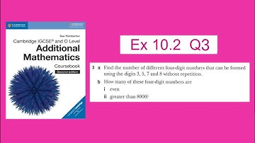 Additional Mathematics IGCSE and O level |Chapter 10 - Permutations and Combinations| Ex 10.2, Q3