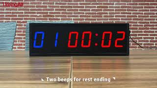How to custom set interval timer by remote control—Emom/ Tataba/Hiit Workout Timer