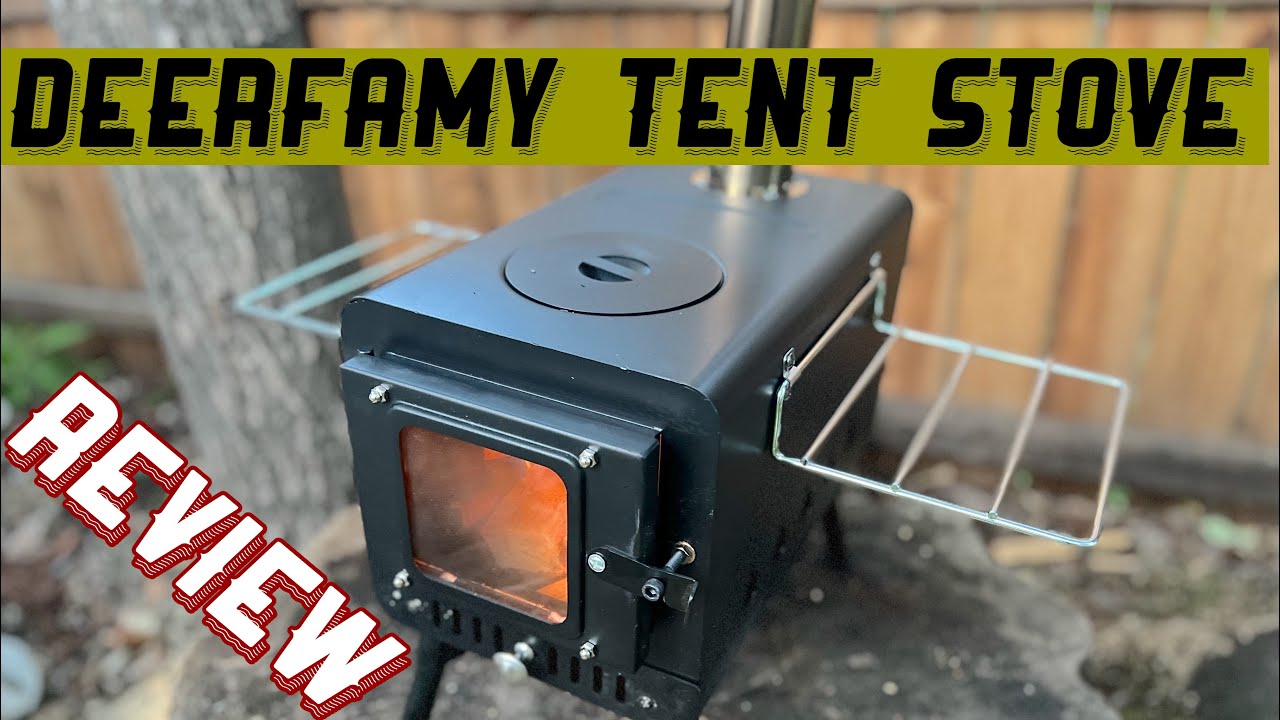 AMAZON’S CHEAPEST TENT STOVE REVIEW AND FIRST FIRE. - YouTube