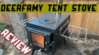 AMAZON’S CHEAPEST TENT STOVE REVIEW AND FIRST FIRE.