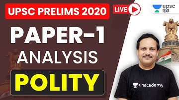 UPSC Prelims 2020 : Polity Question Paper -1 Analysis by Manjesh Sir