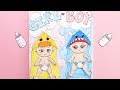 Quiet Book For Paper Dolls Baby Care Bathroom Paper craft|Paper Doll Drawing&Playing |DIY HANDCRAFT