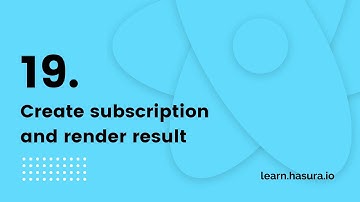 Create subscription and render result | GraphQL React Native Apollo Tutorial (19/22)