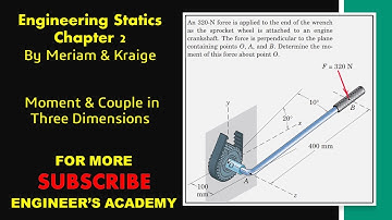 STATICS | 2/138 | 3D Moment and Couple | 6th Edition | Engineers Academy