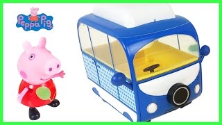 Peppa Pig Furgoneta De Camping Con Abuelo Comida De Plastilina Peppas Van Playdoh Hot Dogs