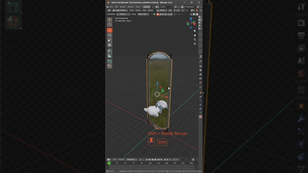 How I made Mirror in Blender Eevee 🪞 | 3D Shorts 