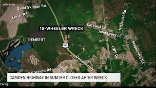 Camden Highway in Sumter Closed After Wreck