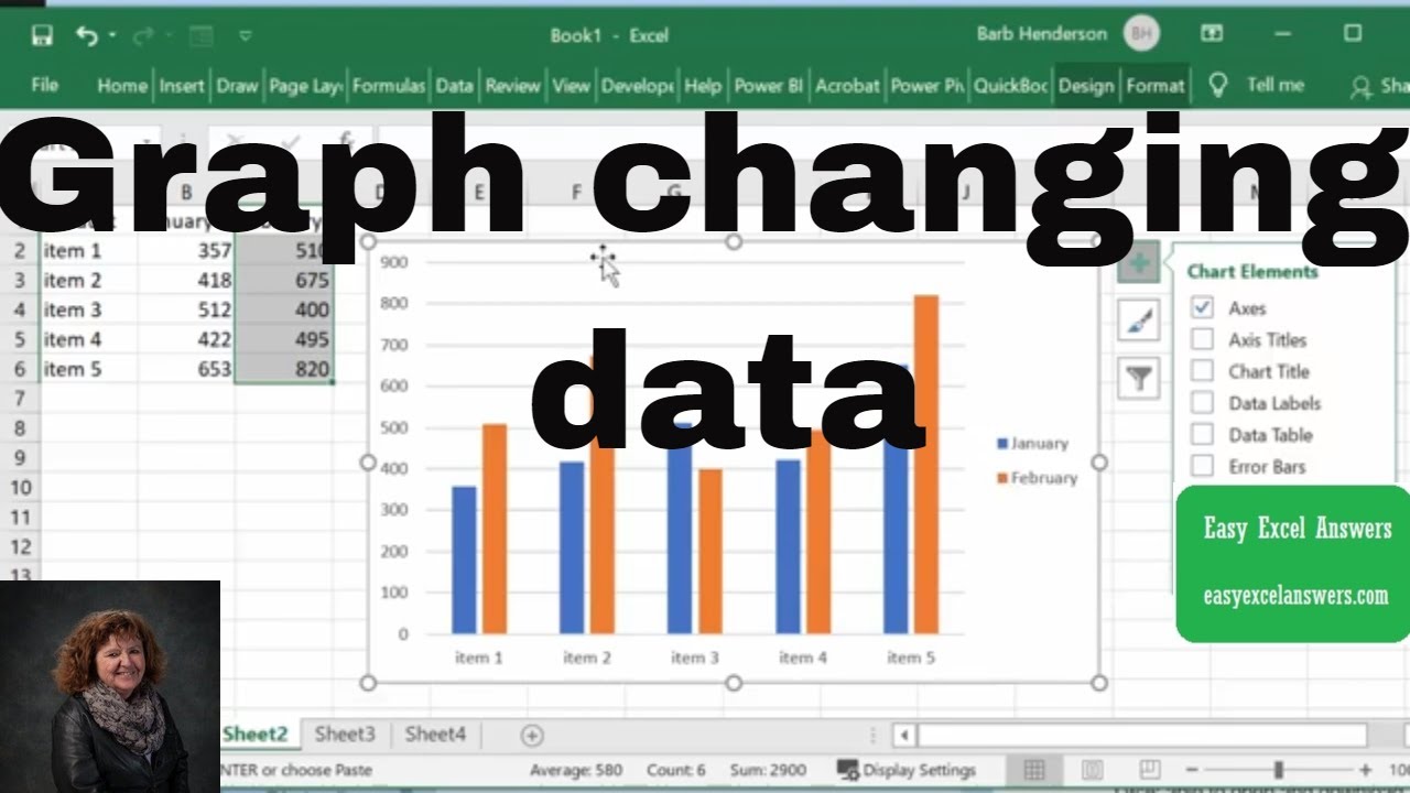 How to graph changing data in Excel - YouTube