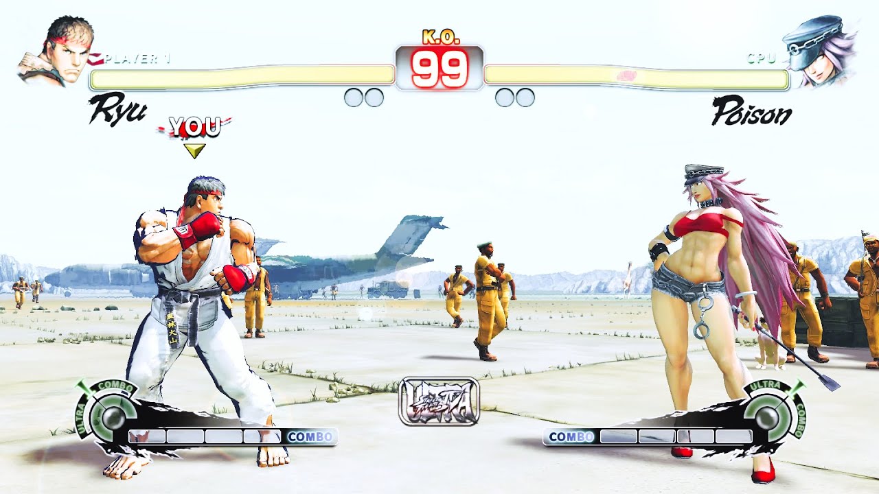 Ryu vs Poison (Hardest) Street Fighter 4.