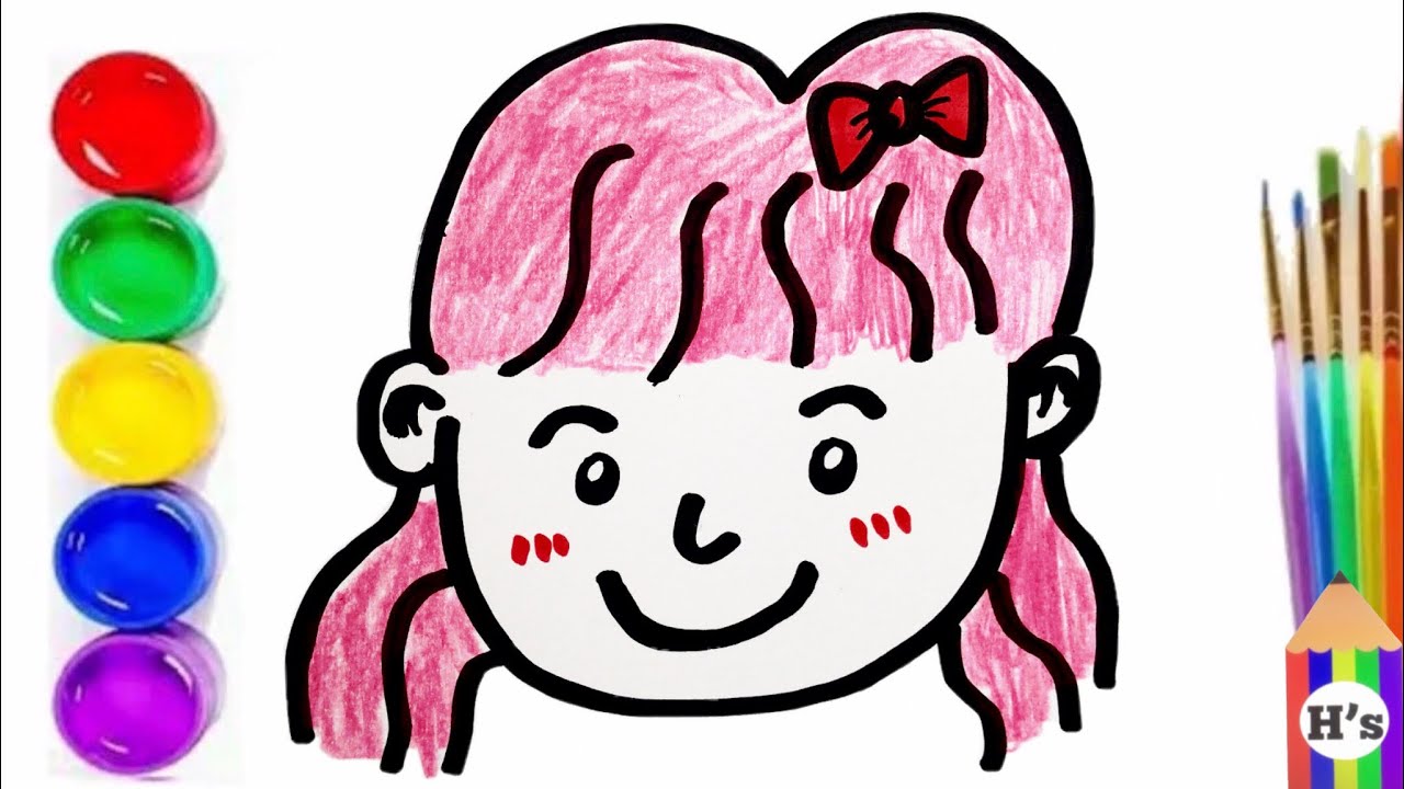 Kema Rasm How To Draw a Cute Little Girl | Bolalar uchun yoqimli kichkina qizni ...