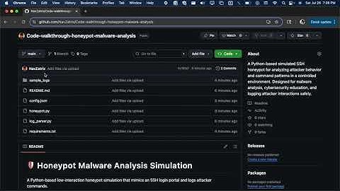 🎥 Honeypot Malware Analysis Simulation | Python Project Code Walkthrough