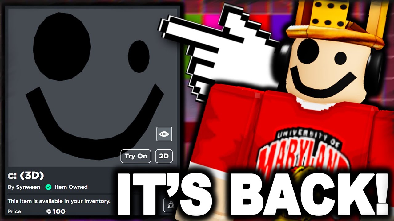 IT'S BACK!? THE C: FACE HAS RETURNED! (ROBLOX 2012 APRIL FOOLS HACK  ACCESSORY) 