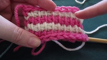 Tunisian Crochet - Color Change (right side of row - solid colors)