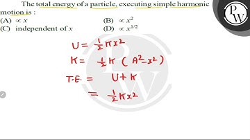 The total energy of a particle, executing simple harmonic motion is...