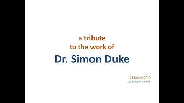 a tribute to the work of Dr. Simon Duke