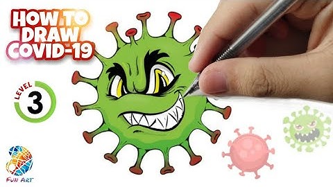 How To Draw Coronavirus, Cara Menggambar Virus Corona, Cara Menggambar Poster Corona, Coronavirus.