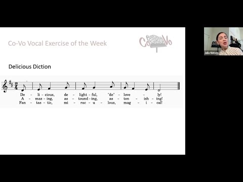 Co-Vo Vocal Exercise of the Week #20 | Delicious Diction | Jan. 28, 2024