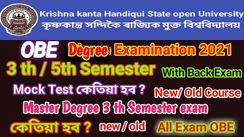 Kkhsou OBE exam Notice // Digree 3th // 5 th // Semester exam // Master Degree 3 Semester Exam