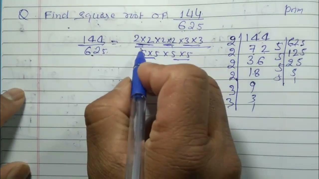 find-square-root-of-144-625-by-prime-factorisation-youtube