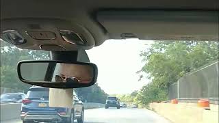 Northbound Wantagh Parkway grooved surface overpassing L.I.R.R in my 2018 Black Jeep Compass 9/4/21.
