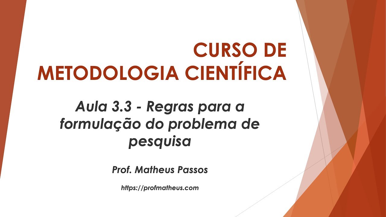 Exemplo De Formulação Do Problema De Um Projeto De Pesquisa