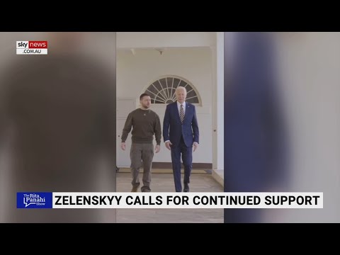 Biden releases 20 second clip of him and Zelensky 'walking in slow motion'