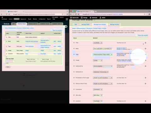 34. How the "manage form display" content type settings work in Drupal 8