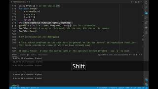 SPMLJ 01 JULIA1 6C   Further Topics Part C   Performances and errors: profiling, debugging, introspe