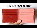 Idea making bifold wallet  diy leather wallet  leather craft tutorial