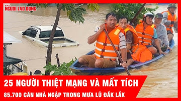 25 người thiệt mạng và mất tích, 85.700 căn nhà ngập sâu trong mưa lũ ở Đắk Lắk | Tin tức