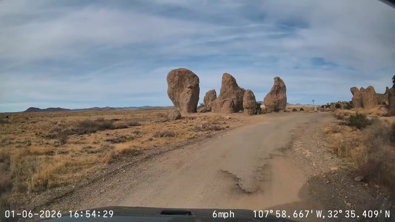 Driving to City of Rocks, New Mexico State Park and Picking a Campsite.