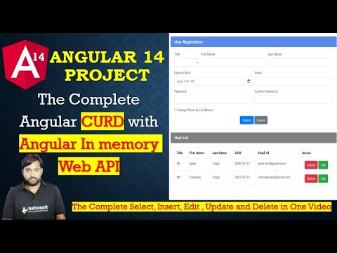 Angular 14 CRUD project | angular 14 CRUD operation | Angular CRUD with Angular In memory Web API