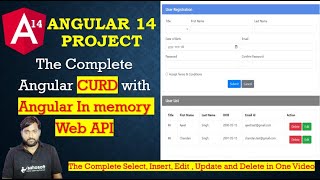 Angular 14 CRUD project | angular 14 CRUD operation | Angular CRUD with Angular In memory Web API