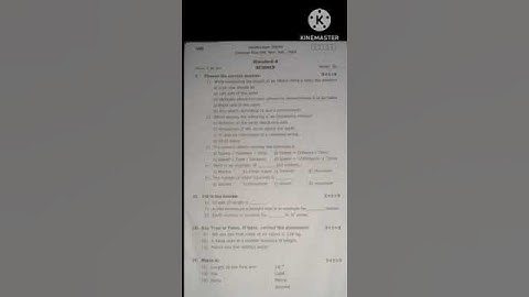 #6th std science question paper english medium