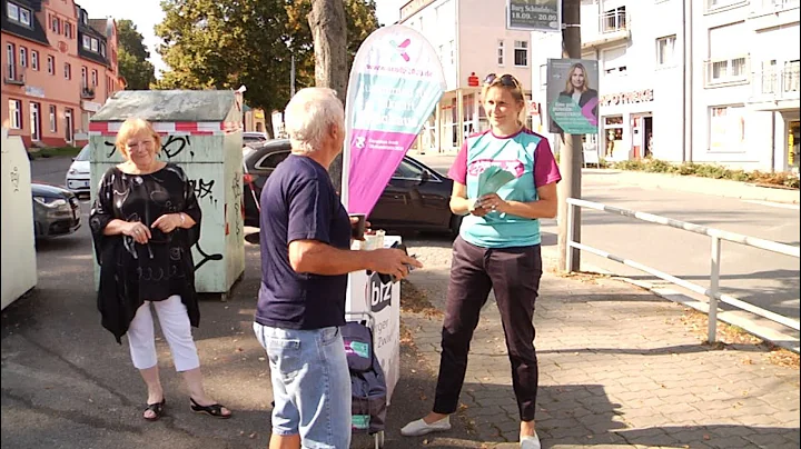 Constance Arndt in Sachen OB-Wahl unterwegs