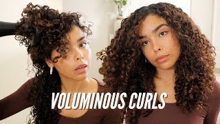 THE BEST WAY TO DIFFUSE CURLY HAIR | Frizz Free and Voluminous Curls