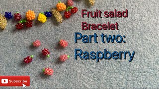 Tiny beaded raspberry tutorial. Beaded fruit salad bracelet tutorial part two.