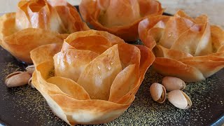 Pistachio Baklava Roses (Eid Special)