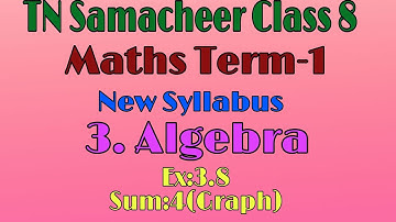TN Class 8 Maths New Syllabus|Term-1|Chapter-3|Algebra|Ex:3.8|Sum No:4 Graph